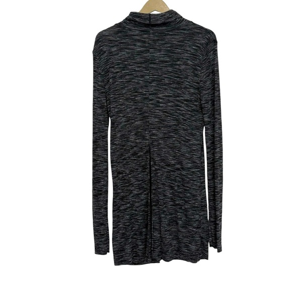 We The Free Gray Turtleneck Back Slit Knit Tunic Top Size Medium Neutral Boho - Picture 4 of 8